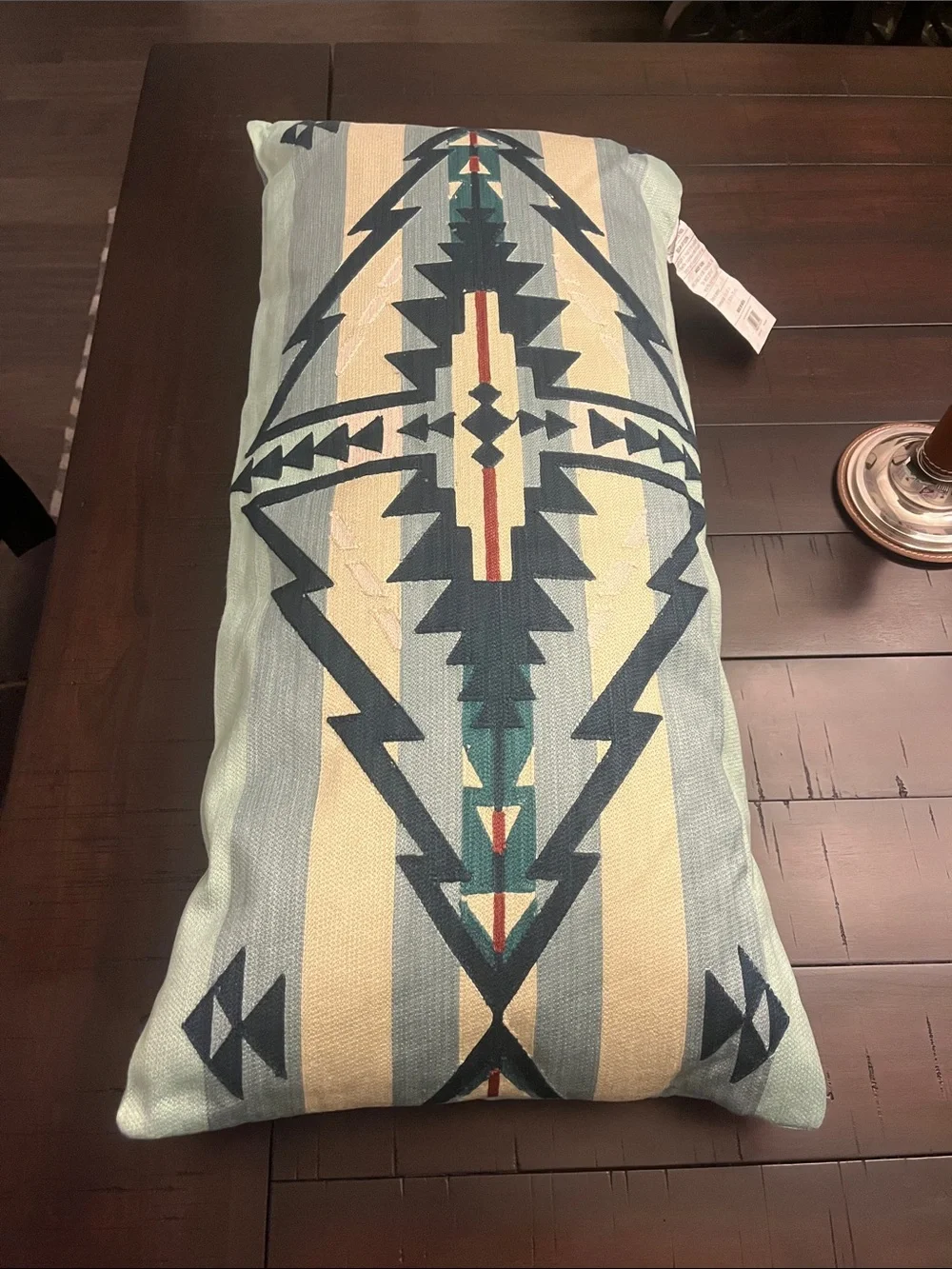 Pendleton Trapper Peak Decor Hug Throw Pillow 14”x30” blue new Southwestern